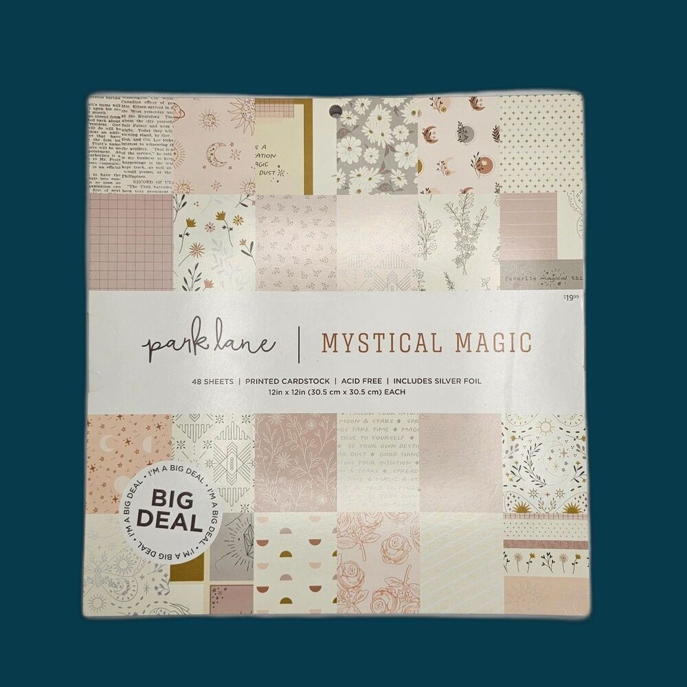 Park Lane Mystical Magic 12x12 Cardstock Paper Pad 48 Sheets Silver Foil